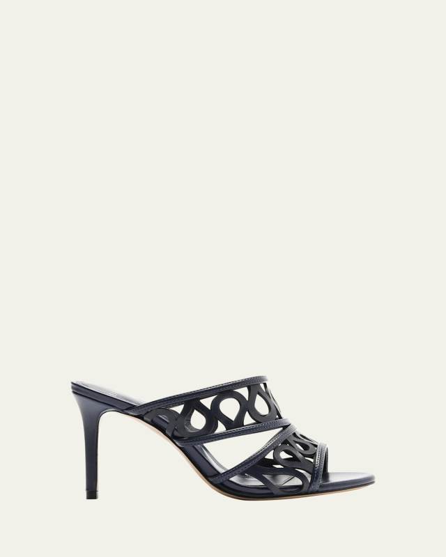 Dakota Cutout Leather Mule Sandals